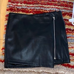Black leather skirt